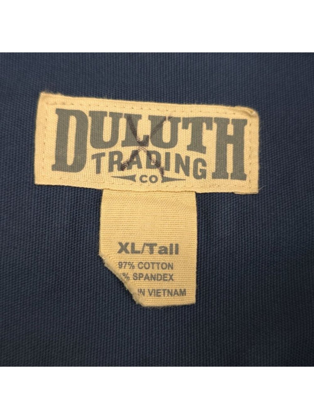 Duluth Trading Co Mens Heavyweight Long Sleeve Button Front Shirt XL Tall Blue - Picture 4 of 8